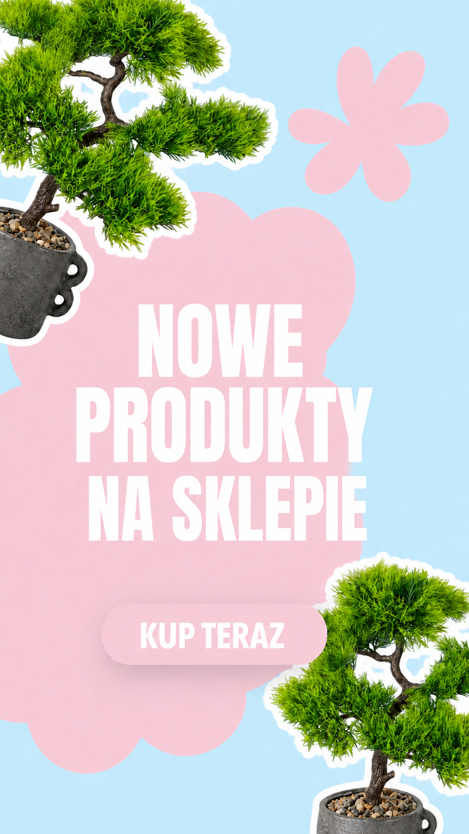 Podgląd szablonu z plamami i produktami