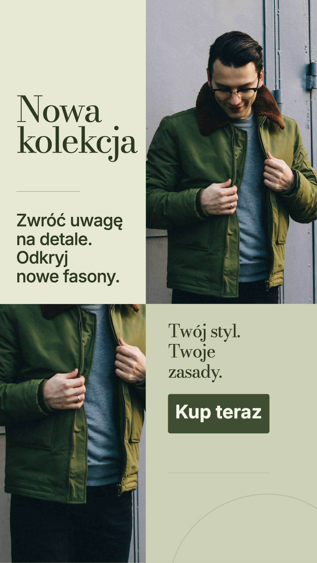 Kolaż · Oliwkowy detal
